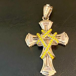 Gold and Silver Cross Necklace
